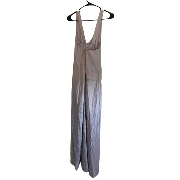 Avec Les Filles Jumpsuit Women's Size Medium Mineral Gray Sleeveless Button Up - Picture 5 of 10